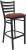 Ladder Back Black Metal Bar Stool Burgundy Vinyl Seat