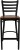 Ladder Back Black Metal Bar Stool Cherry Wood Seat