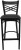 X Back Black Metal Bar Stool with Black Vinyl Seat