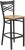 X Back Black Metal Bar Stool with Natural Wood Seat