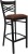 X Back Black Metal Bar Stool with Burgundy Vinyl Seat