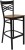 X Back Black Metal Bar Stool with Cherry Wood Seat