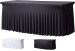 8 Foot Rectangular Wavy Spandex Fitted Table Skirt by Valentina CoverCo