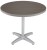 Round Patina Gray Synthetic Teak Outdoor Table by Florida Seating