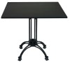 Square Black Aluminum Commercial Outdoor Table
