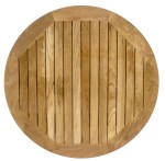 Round Outdoor Real Teak Table Top