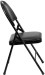 Black Vinyl Seat Triple Braced Metal Folding Chair with Easy-Carry Handle