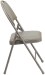 Gray Vinyl Seat Triple Braced Metal Folding Chair with Easy-Carry Handle