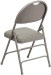 Gray Vinyl Seat Triple Braced Metal Folding Chair with Easy-Carry Handle