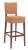 Wicker Bar Stool with mahogany frame