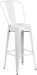 30 Inch High Outdoor Retro Industrial Bar Stool with Back