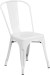 White Outdoor Metal Retro Industrial Side Chair