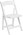 White Wood Folding Chair with Padded Seat