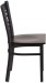 Metal X Cross Back Restaurant Chair Walnut Wood Seat