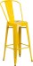 30 Inch High Outdoor Retro Industrial Bar Stool with Back