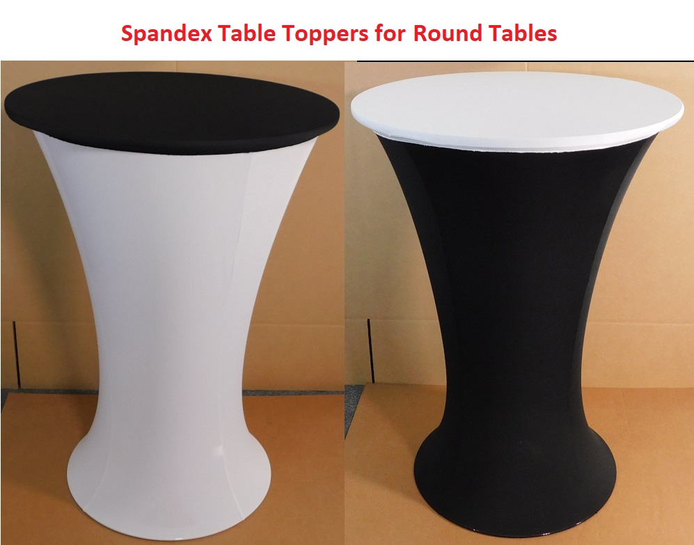 24 30 Inch Round Spandex Table Topper, 30 Inch Round Table Topper