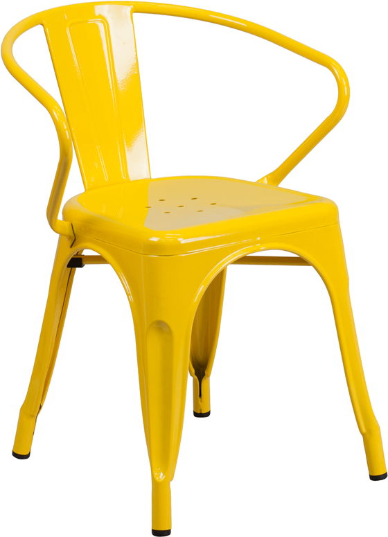 Outdoor Metal Retro Industrial Arm Chair, Retro Outdoor Metal Furniture